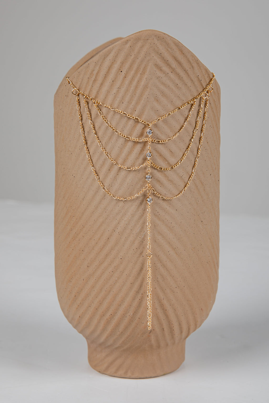 Avery Gold Layered Gemstone Hand Chain