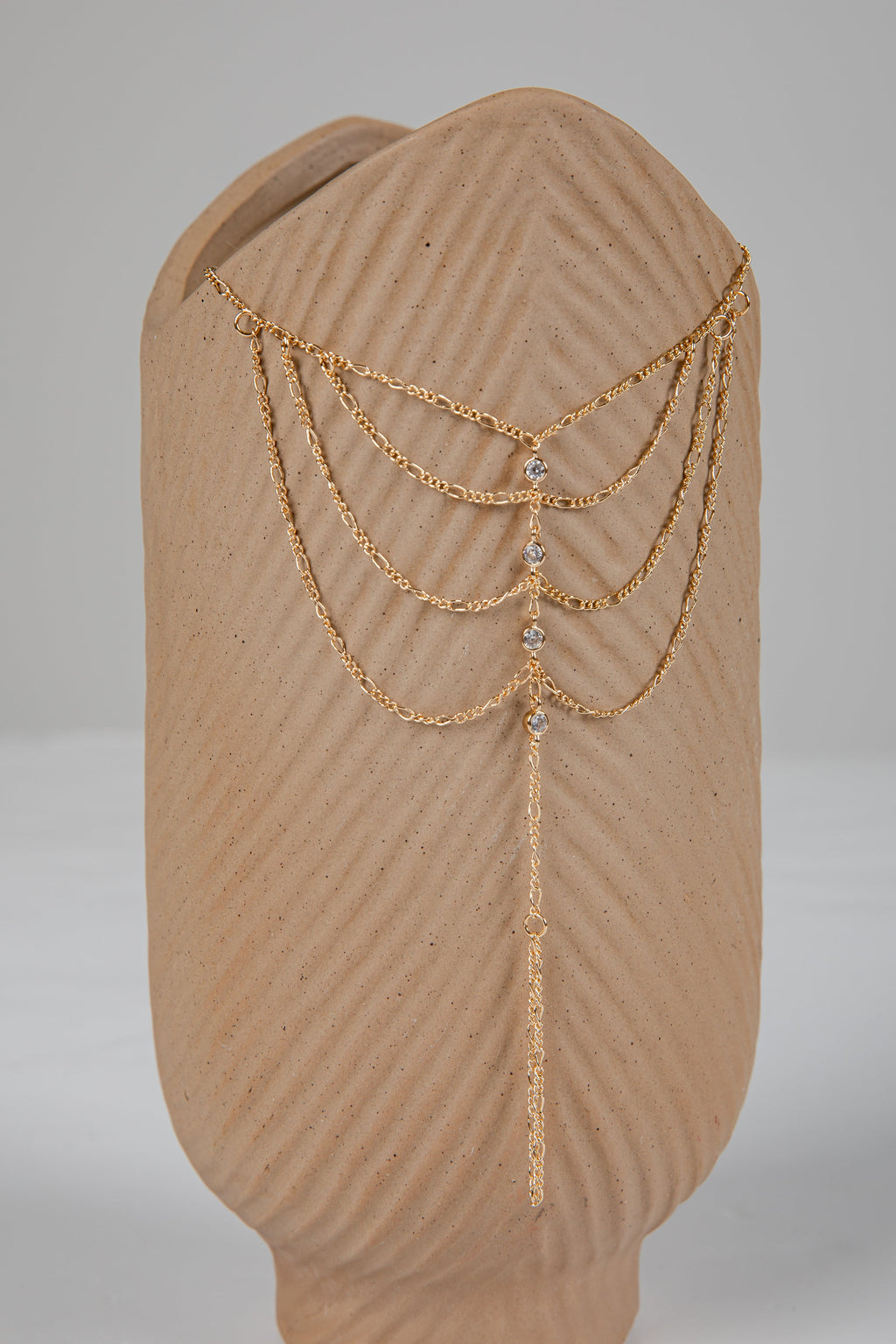 Avery Gold Layered Gemstone Hand Chain