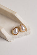 Bree Pearl Gold Teardrop Earrings