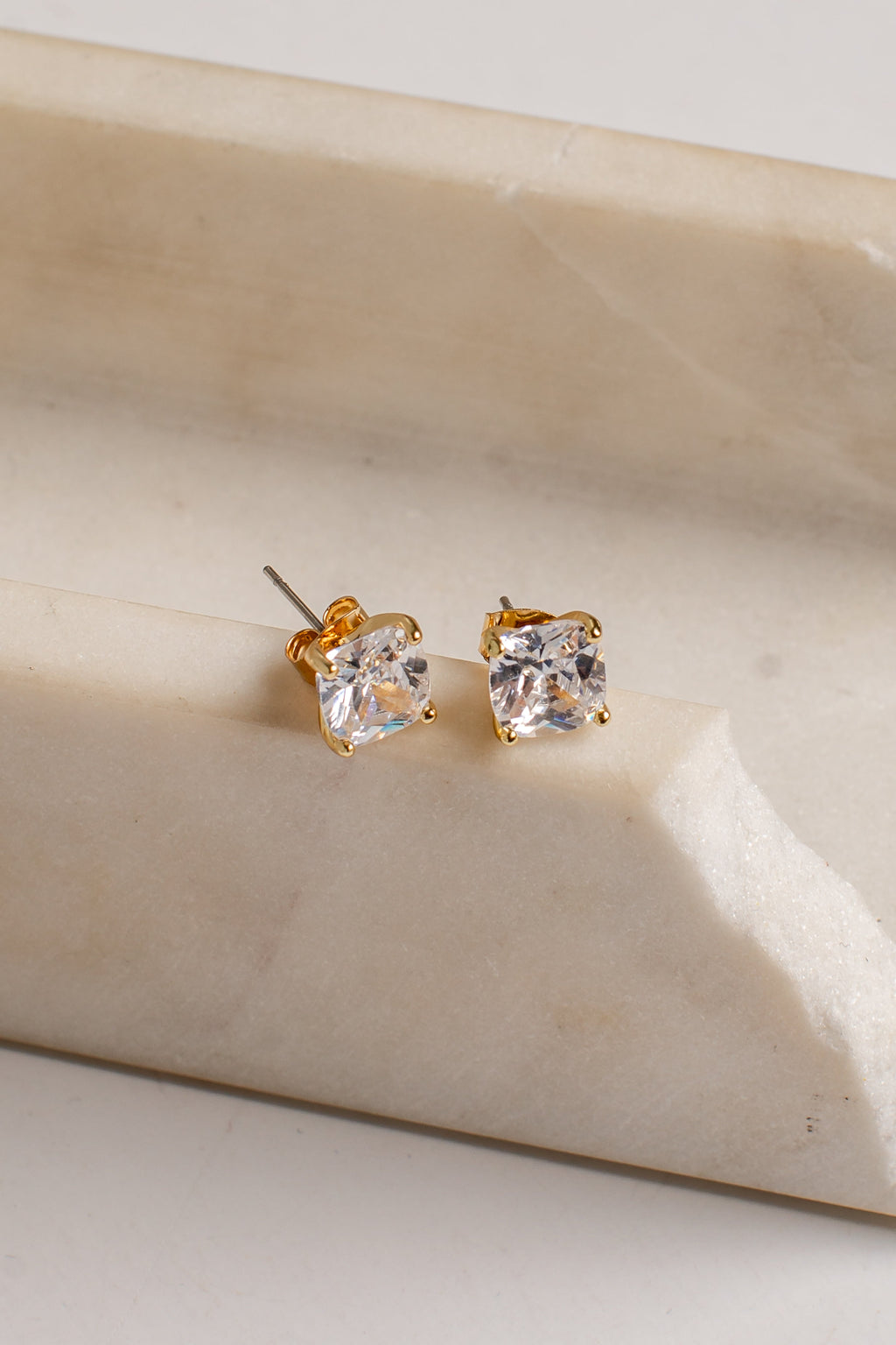 Braelyn Gold Rhinestone Stud Earrings