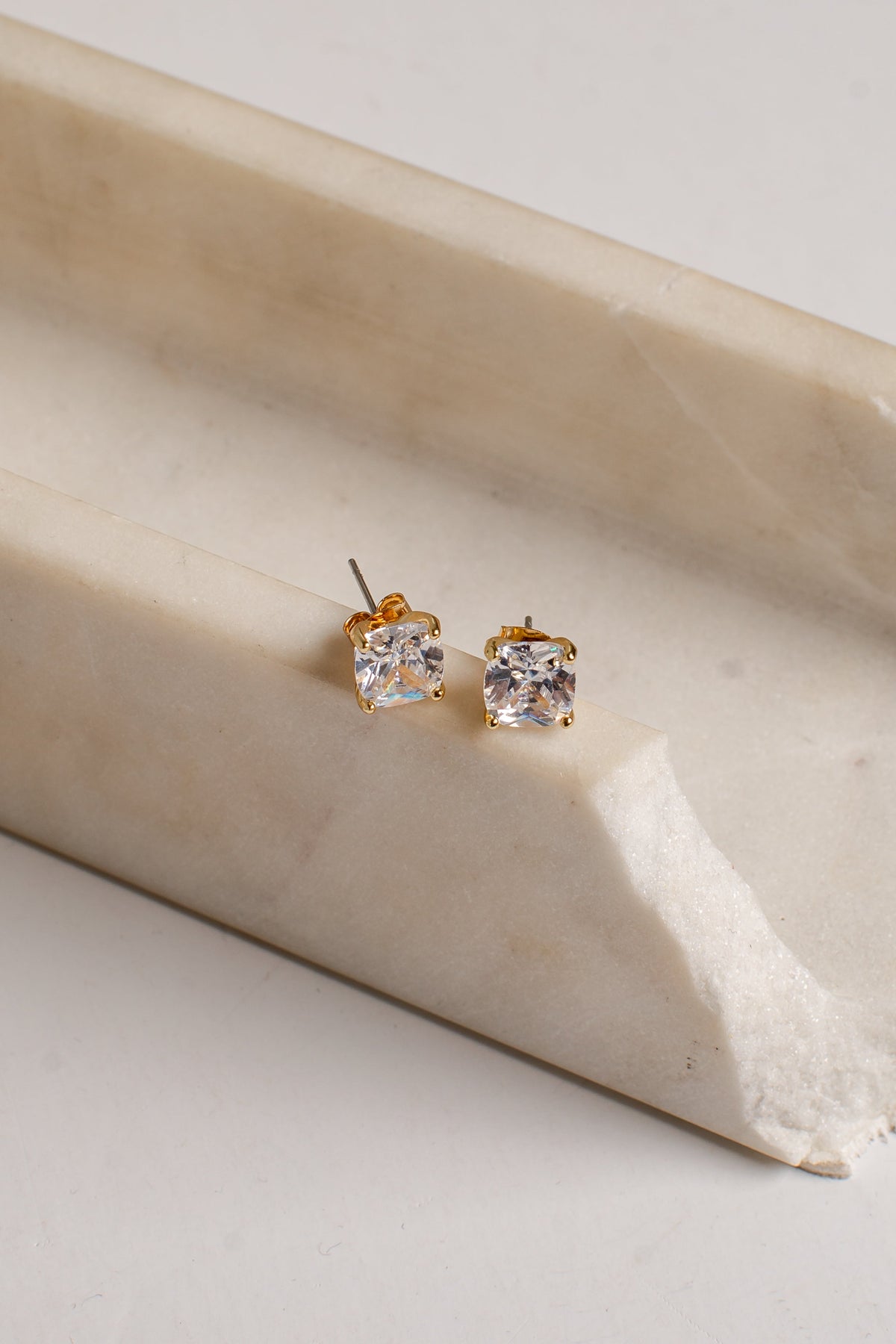 Braelyn Gold Rhinestone Stud Earrings