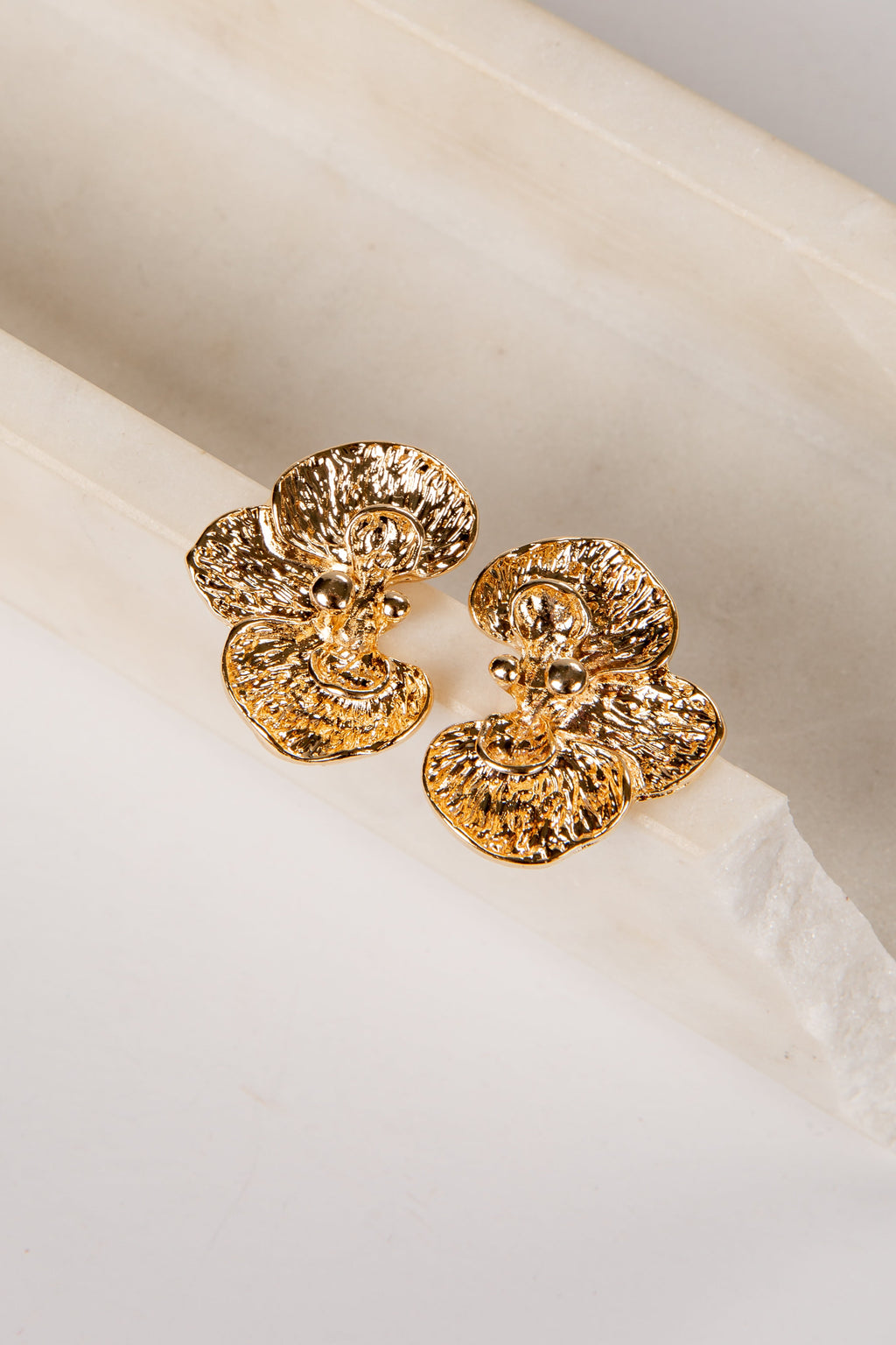 Dakota Gold Floral Statement Earrings