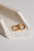 Demi Gold Textured Hoop Earrings