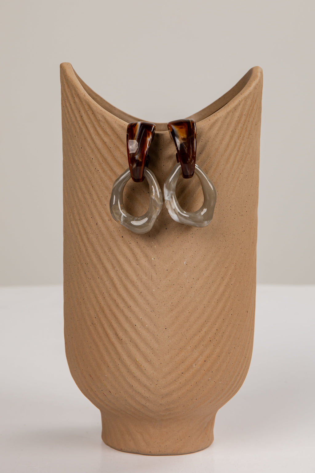 Addison Grey Acrylic Drop Earrings