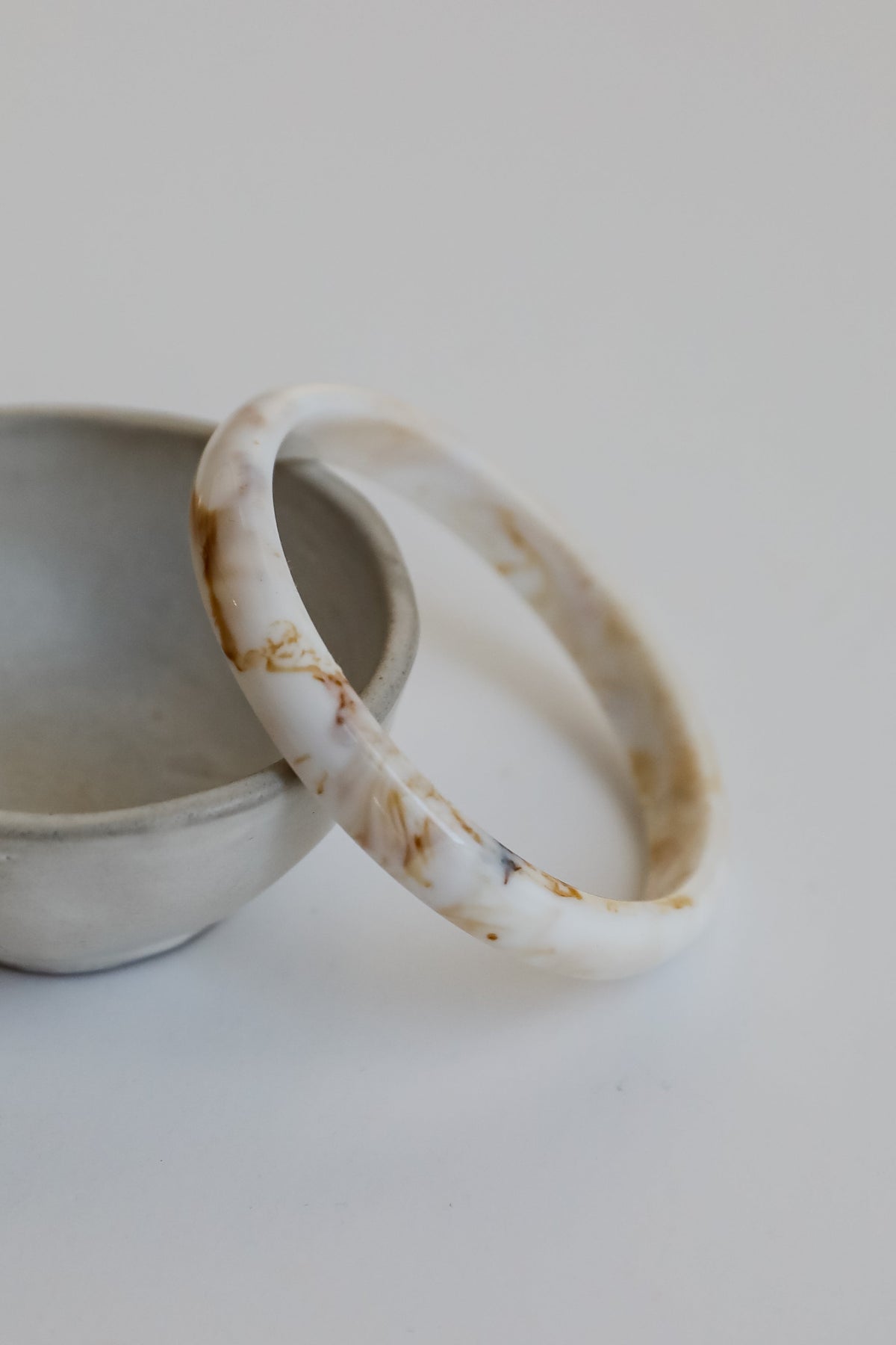 Daniella Ivory Acrylic Bangle