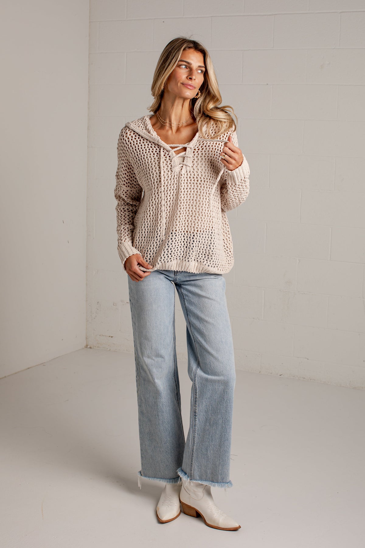 Autumn Air Open Knit Sweater