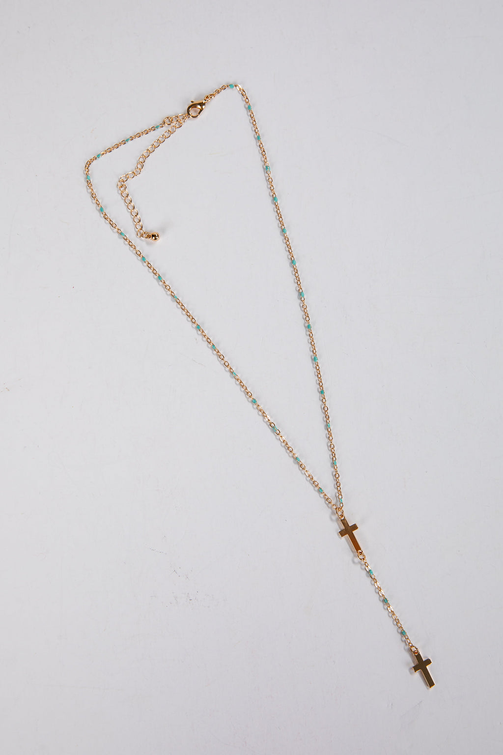 Alisha Mint Cross Necklace