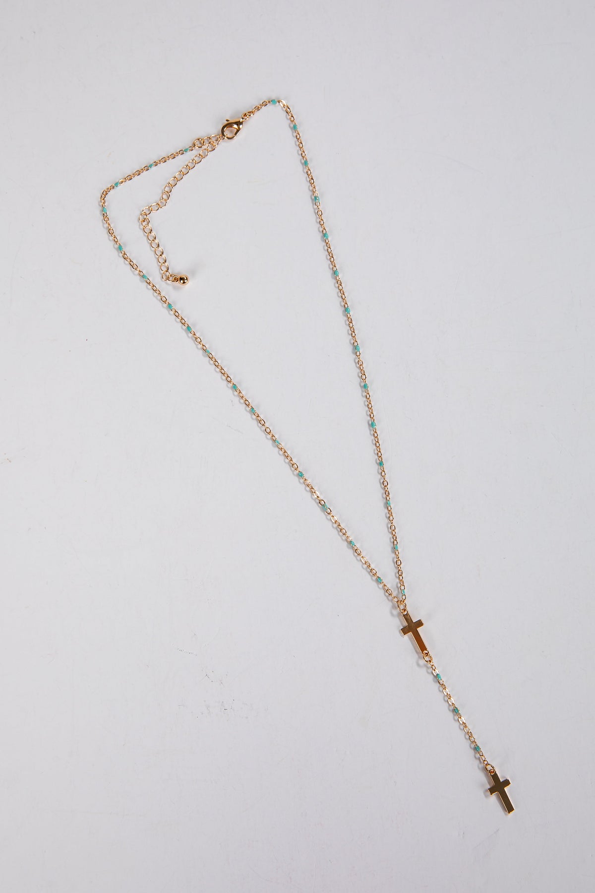 Alisha Mint Cross Necklace