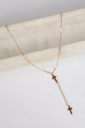 Alisha Mint Cross Necklace