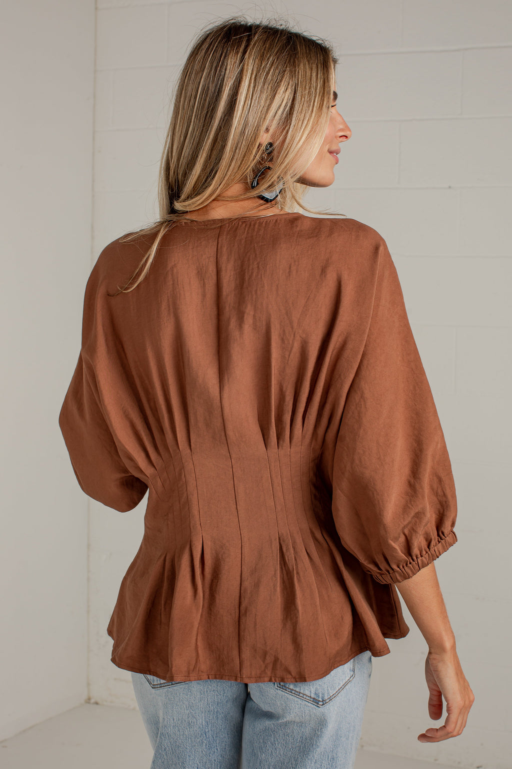 Chic Impression Peplum Button-Front Blouse