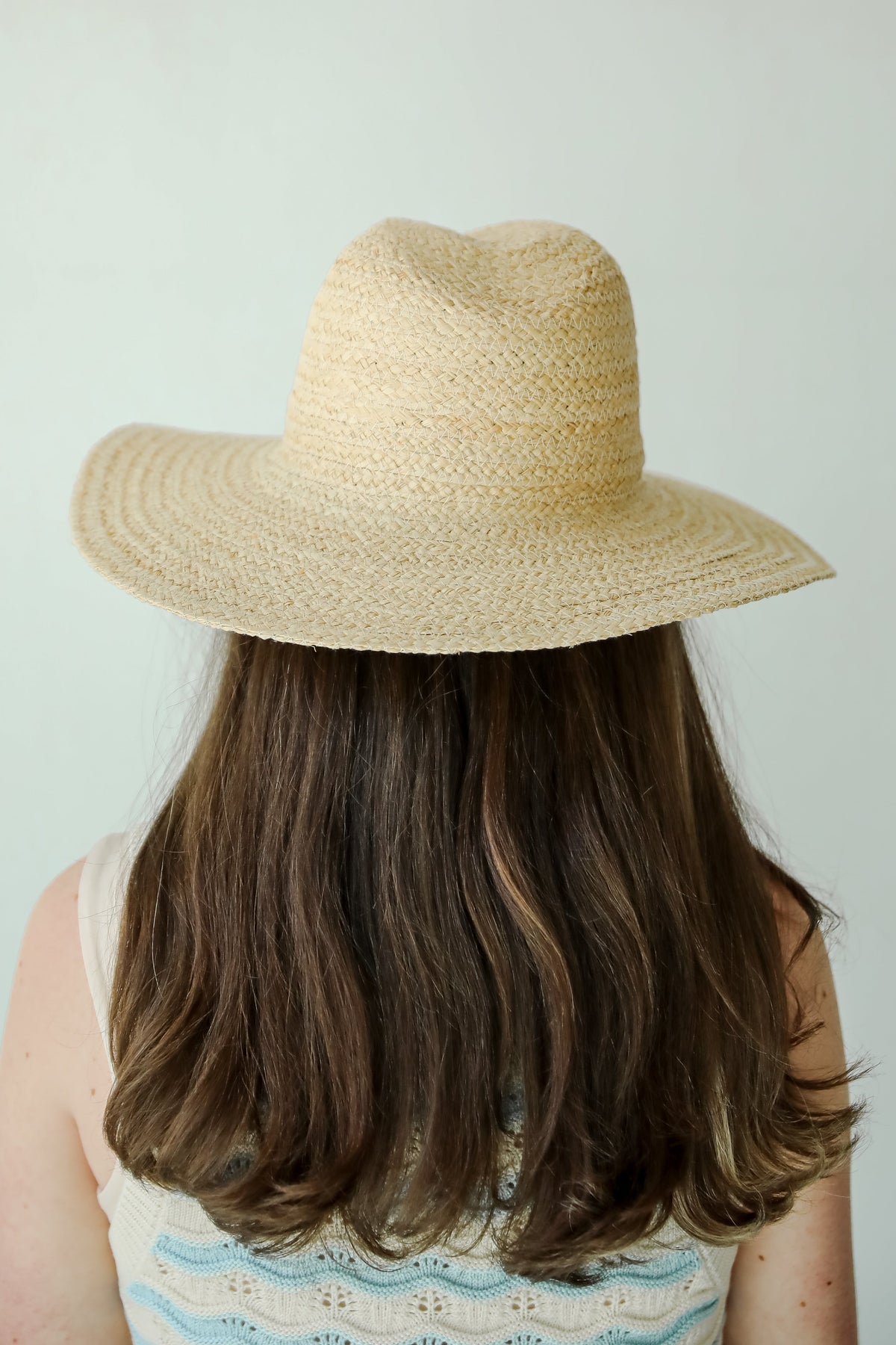 Beachside Charm Natural Straw Fedora Wide Brim Hat