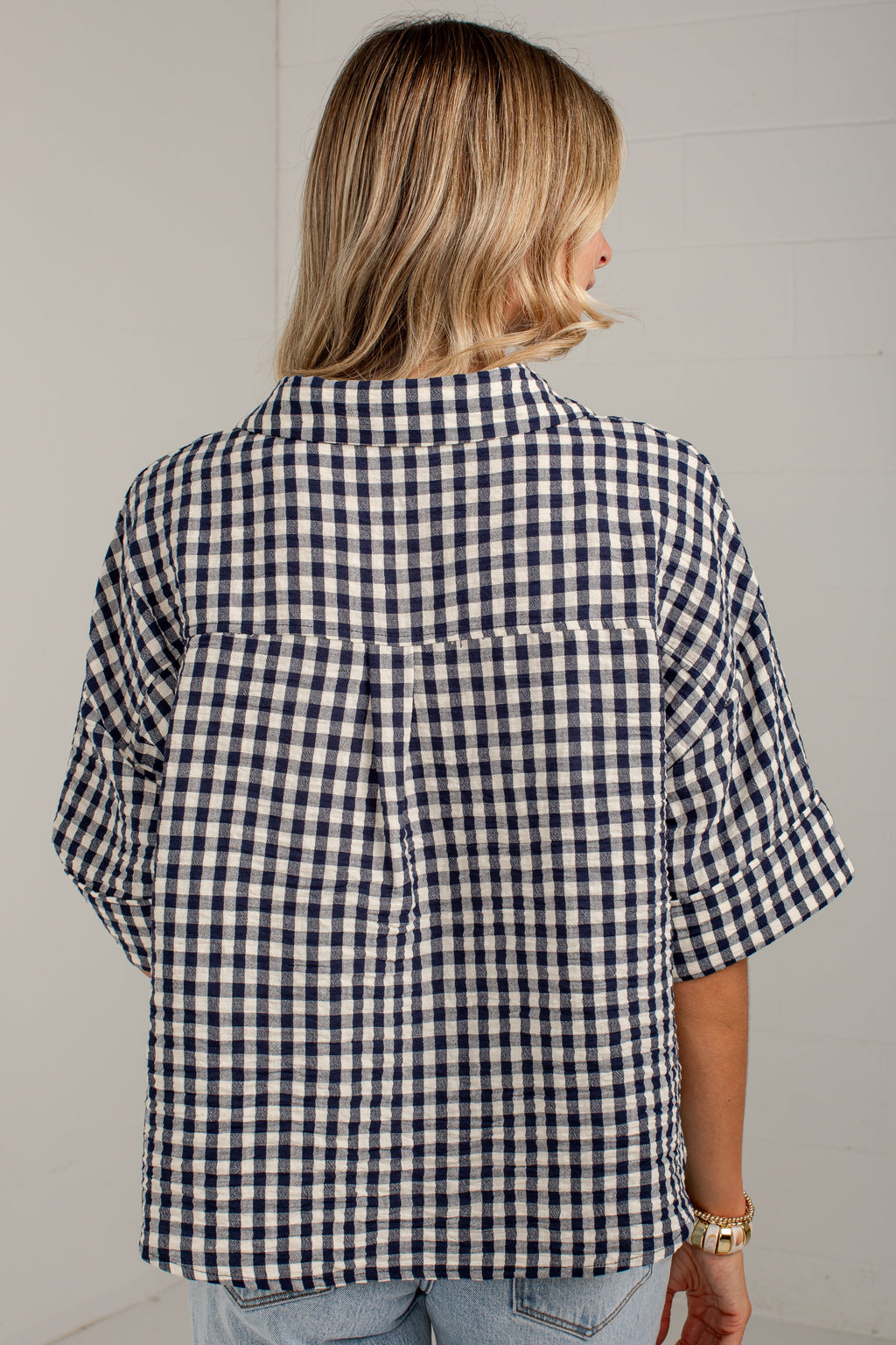 Checked In Gingham Casual Top