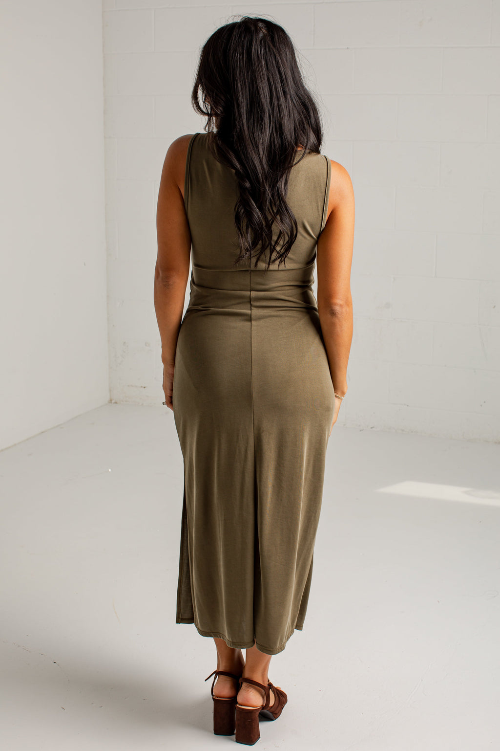 An Evening Away Draped Maxi Dress