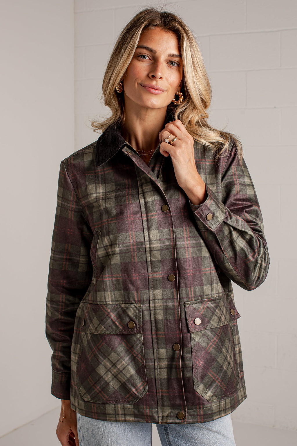 Autumn Agenda Olive Plaid Jacket