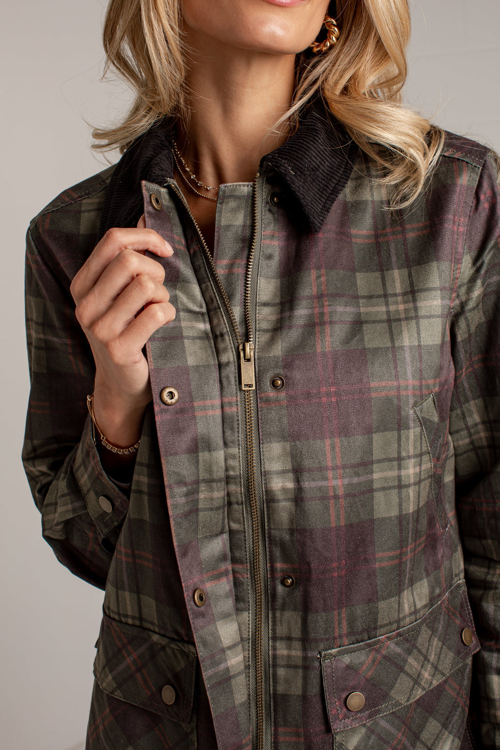 Autumn Agenda Olive Plaid Jacket