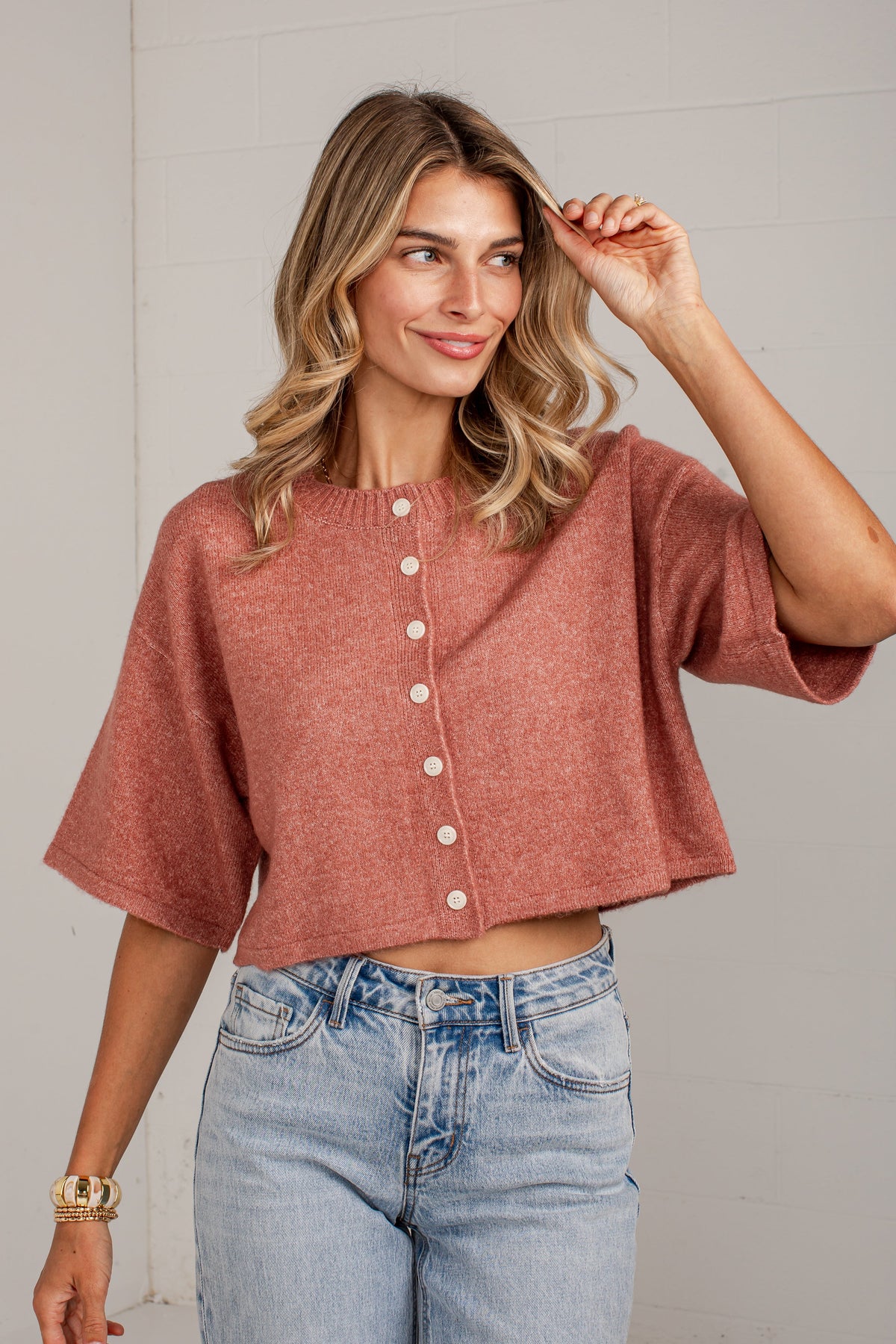 Cozy Perspective Rose Pink Sweater