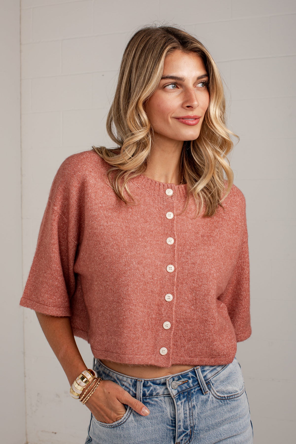 Cozy Perspective Rose Pink Sweater