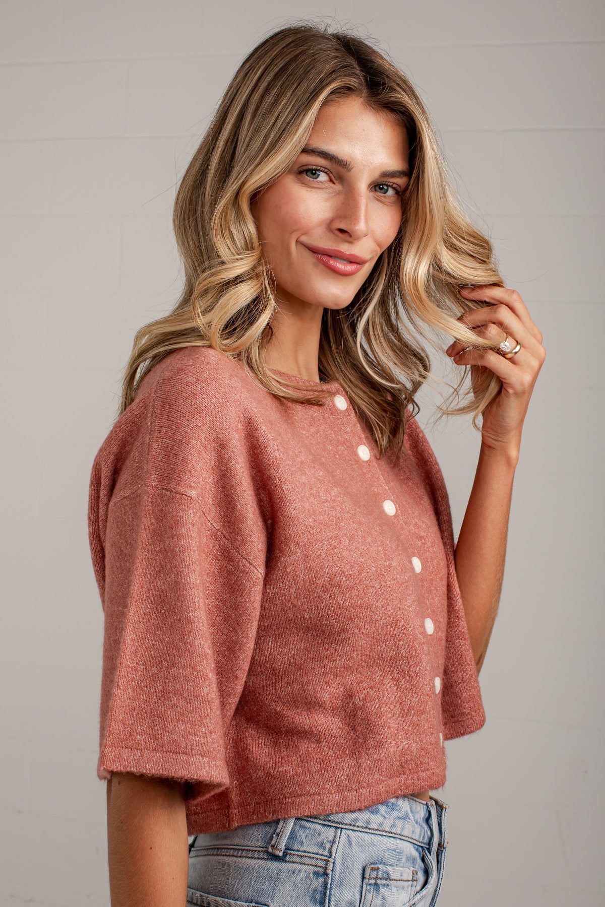 Cozy Perspective Rose Pink Sweater