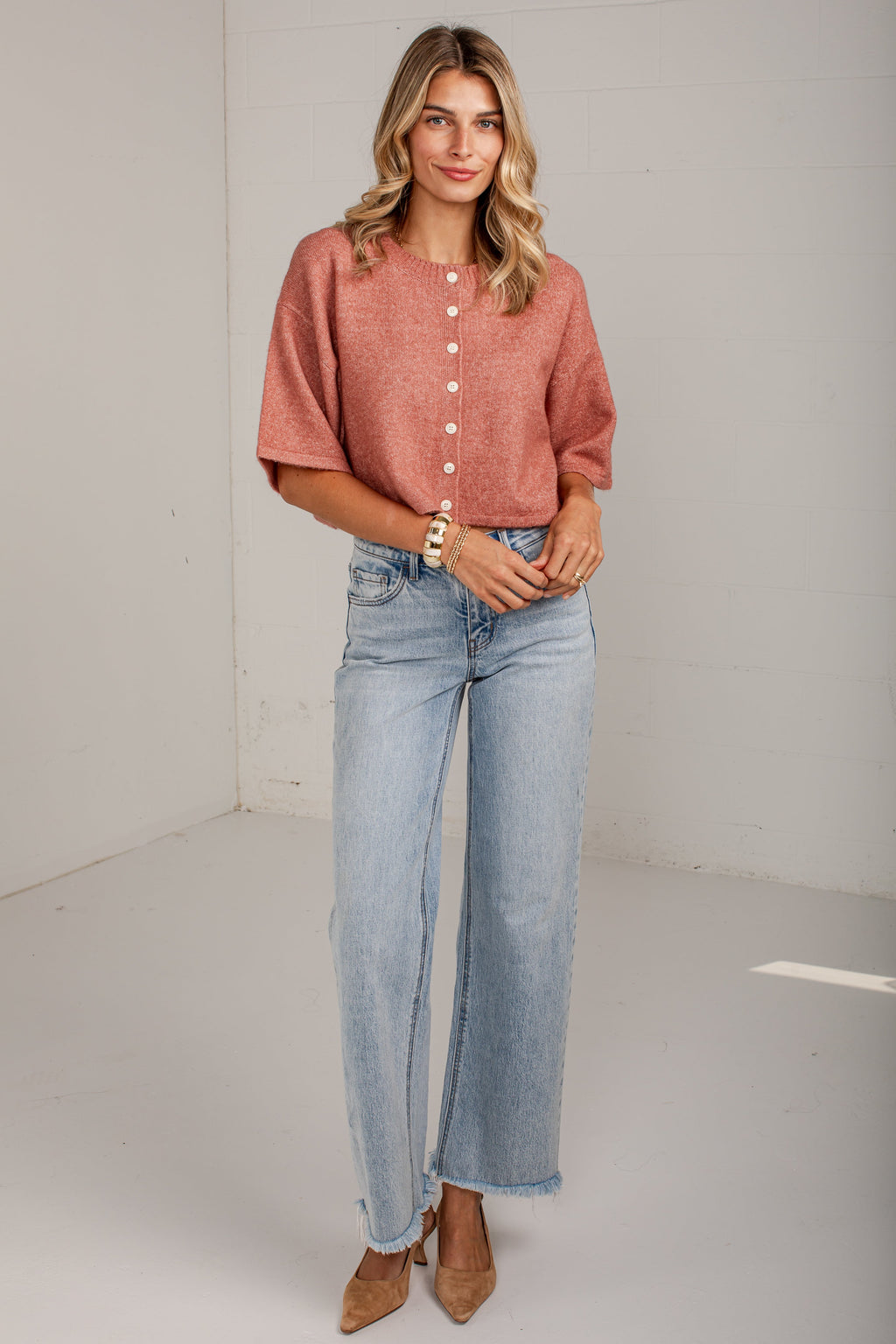 Cozy Perspective Rose Pink Sweater