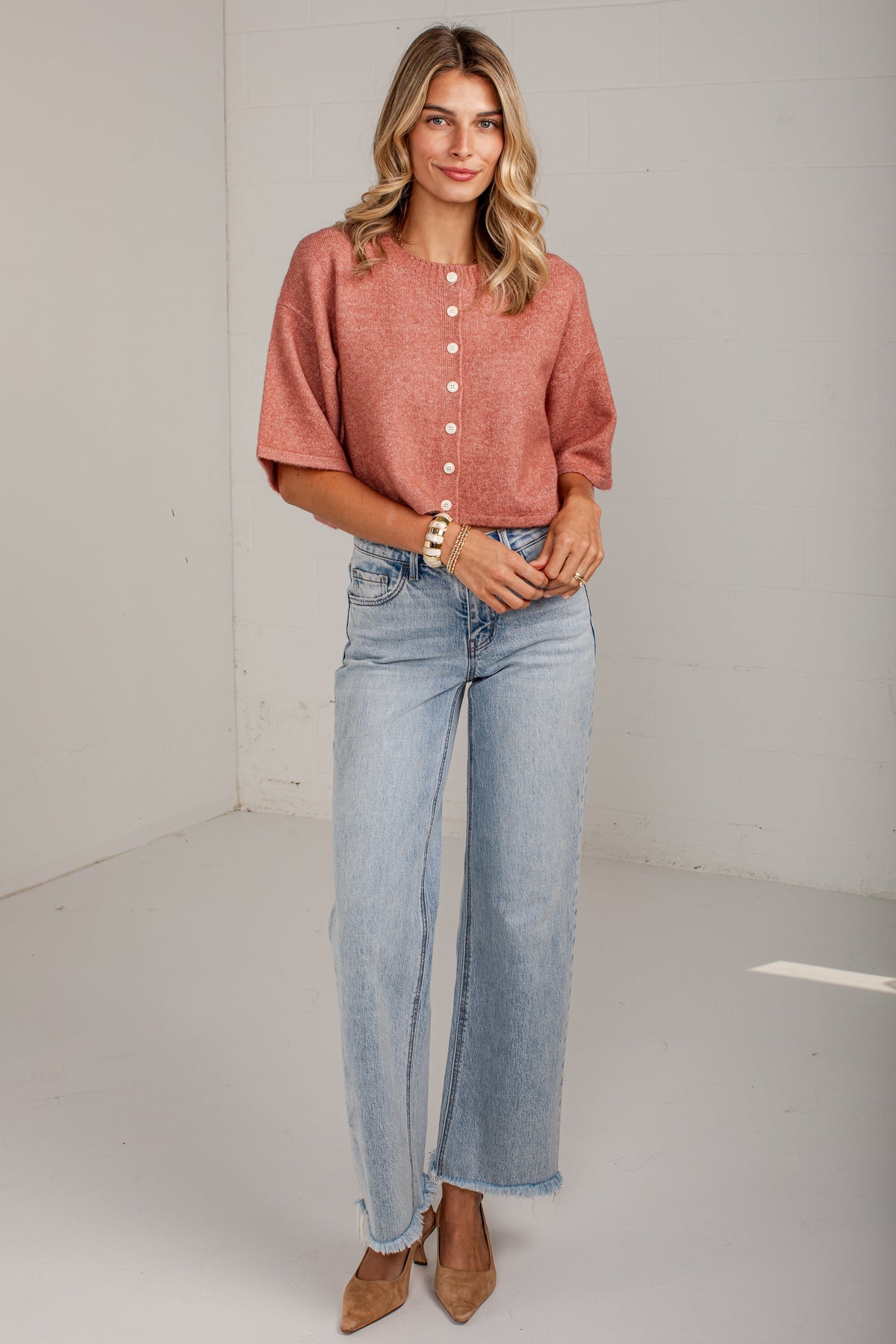 Cozy Perspective Rose Pink Sweater