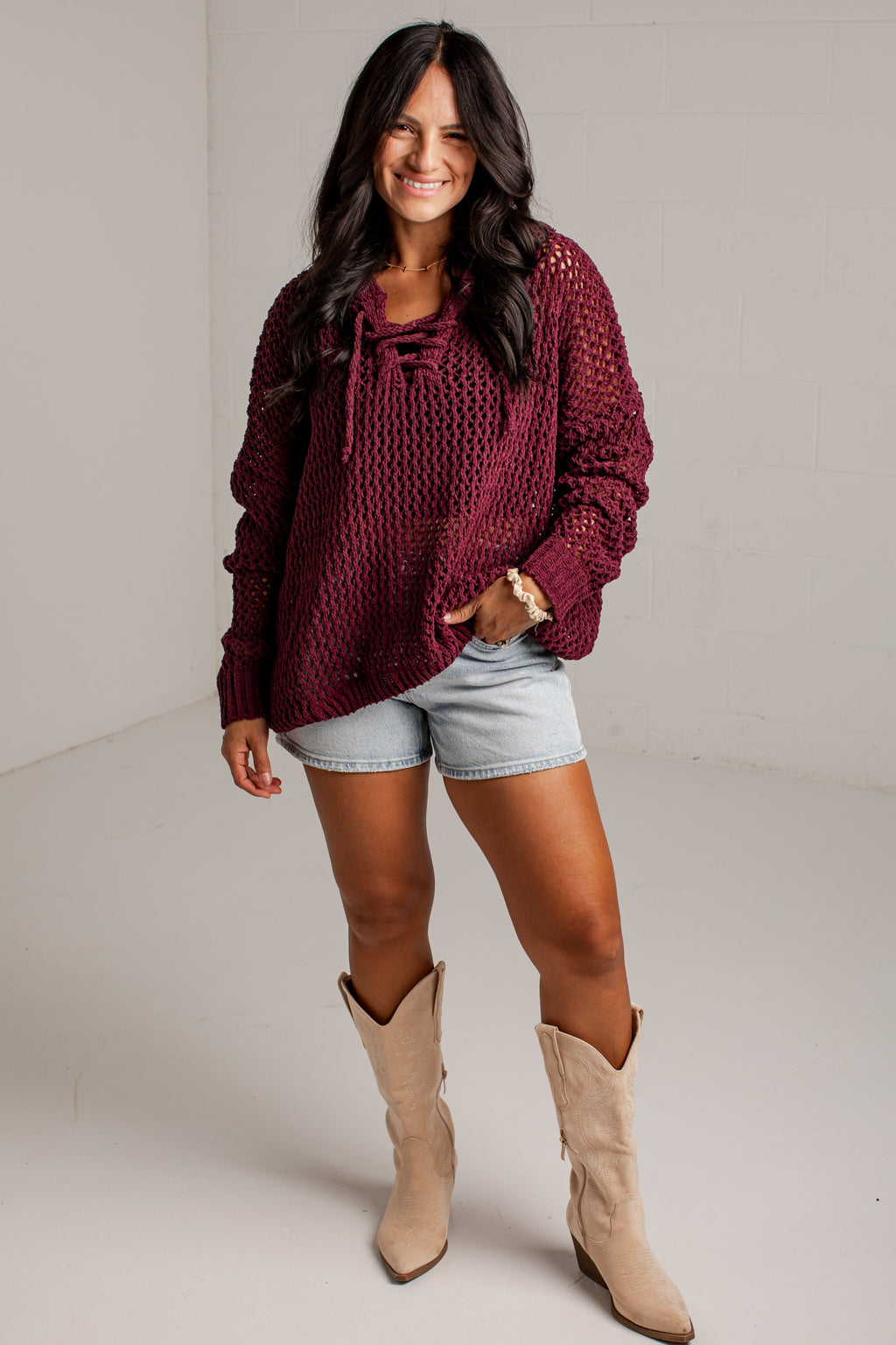 Autumn Air Open Knit Sweater