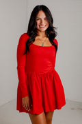 Daily Wear Long Sleeve Mini Dress