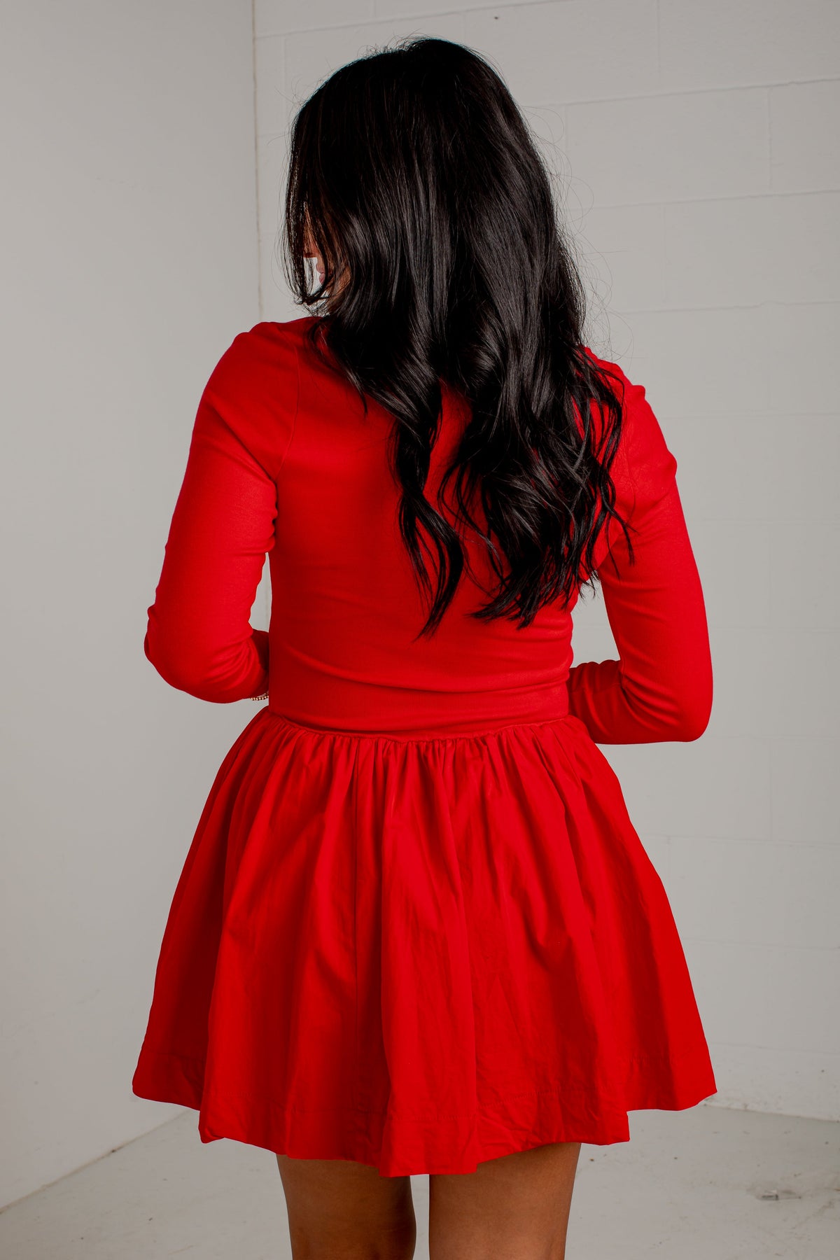 Daily Wear Long Sleeve Mini Dress