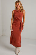 An Evening Away Draped Maxi Dress