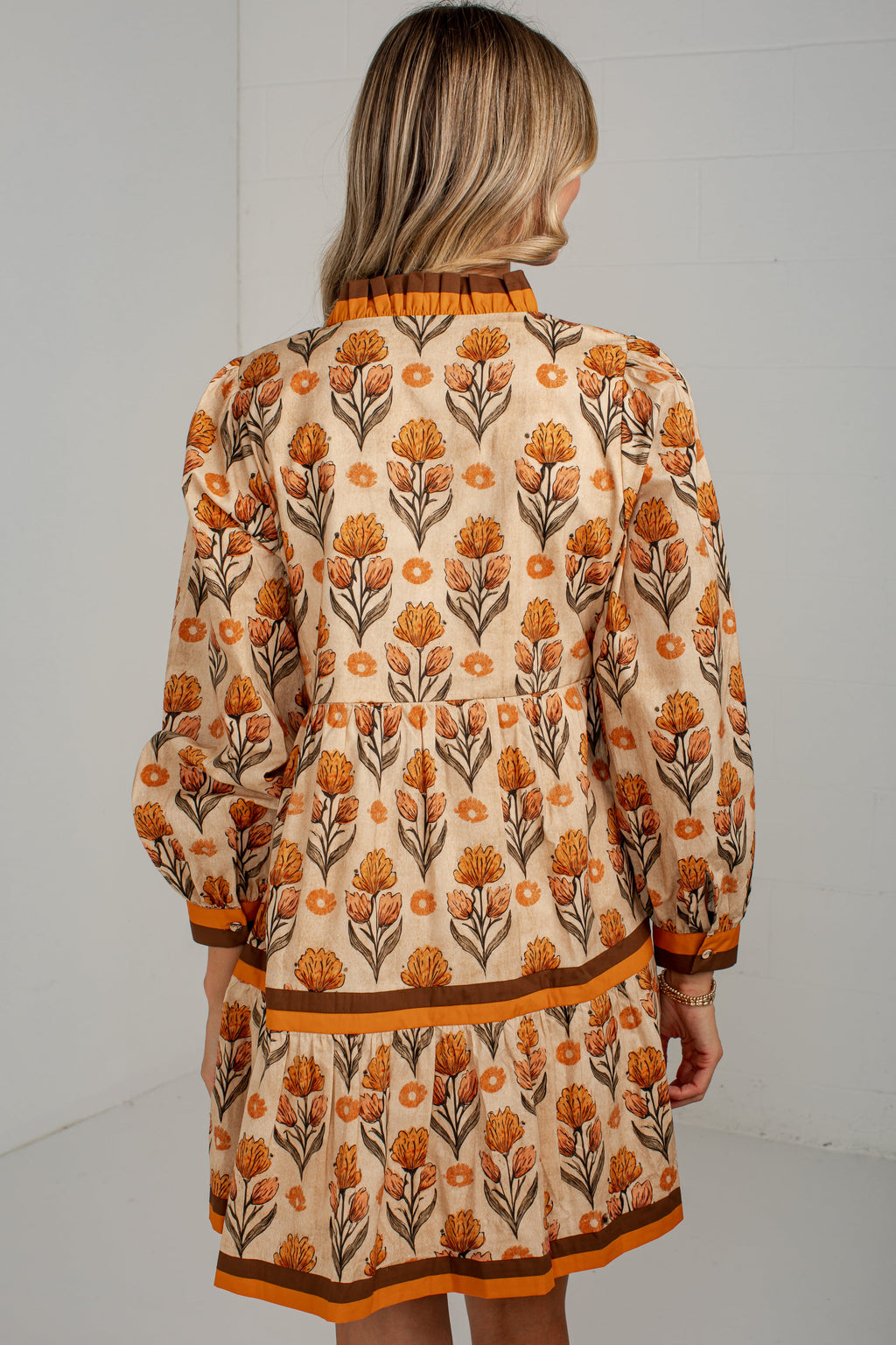 Beyond Beautiful Rust Floral Mini Dress
