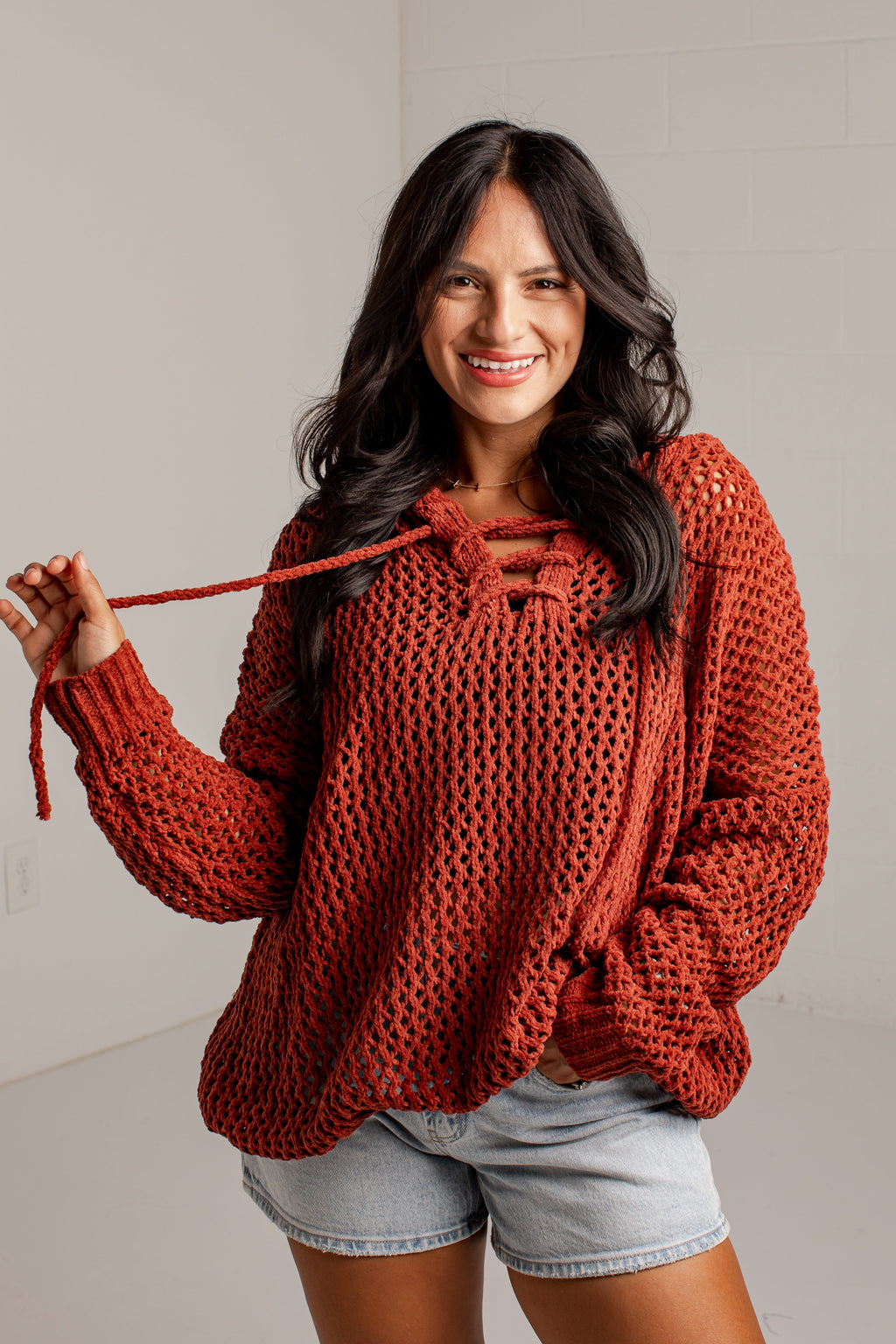 Autumn Air Open Knit Sweater