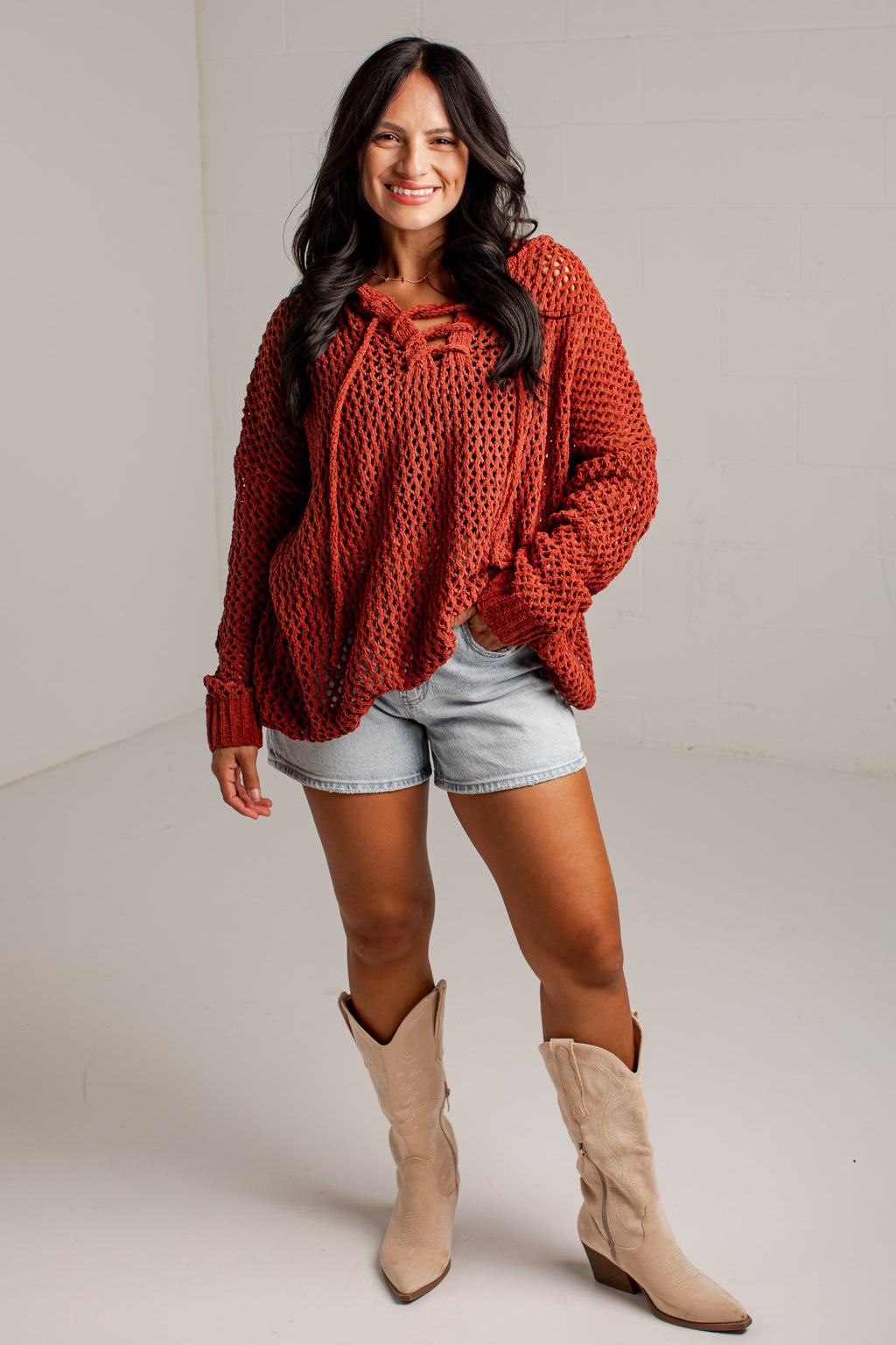 Autumn Air Open Knit Sweater