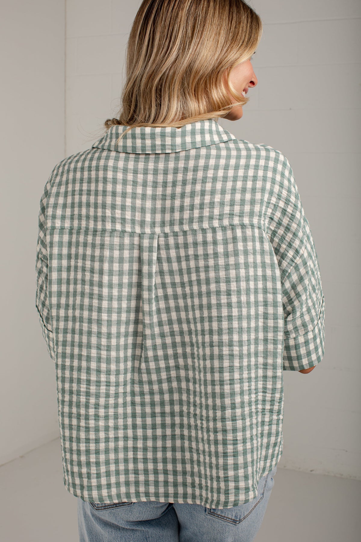 Checked In Gingham Casual Top