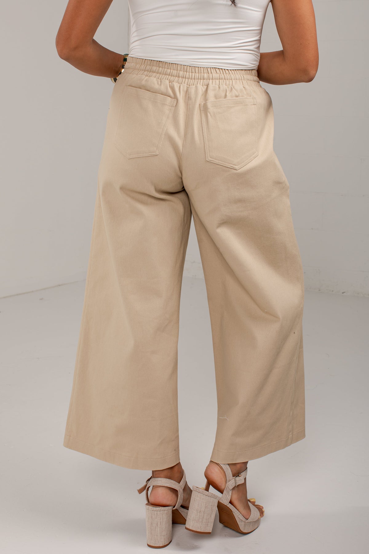 Autumn Taupe High Rise Wide Leg Pants