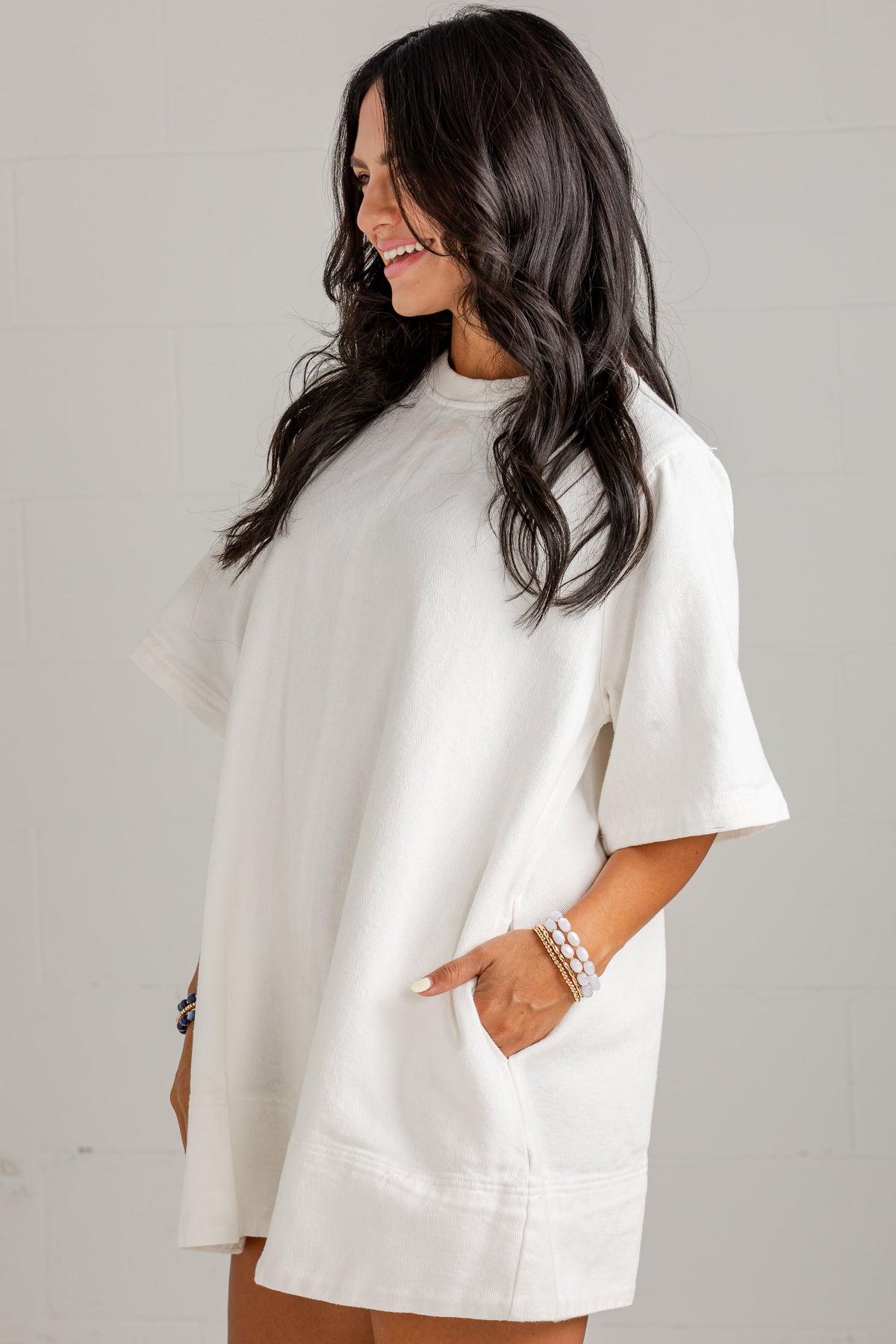 Bright Horizons White Denim Mini Dress