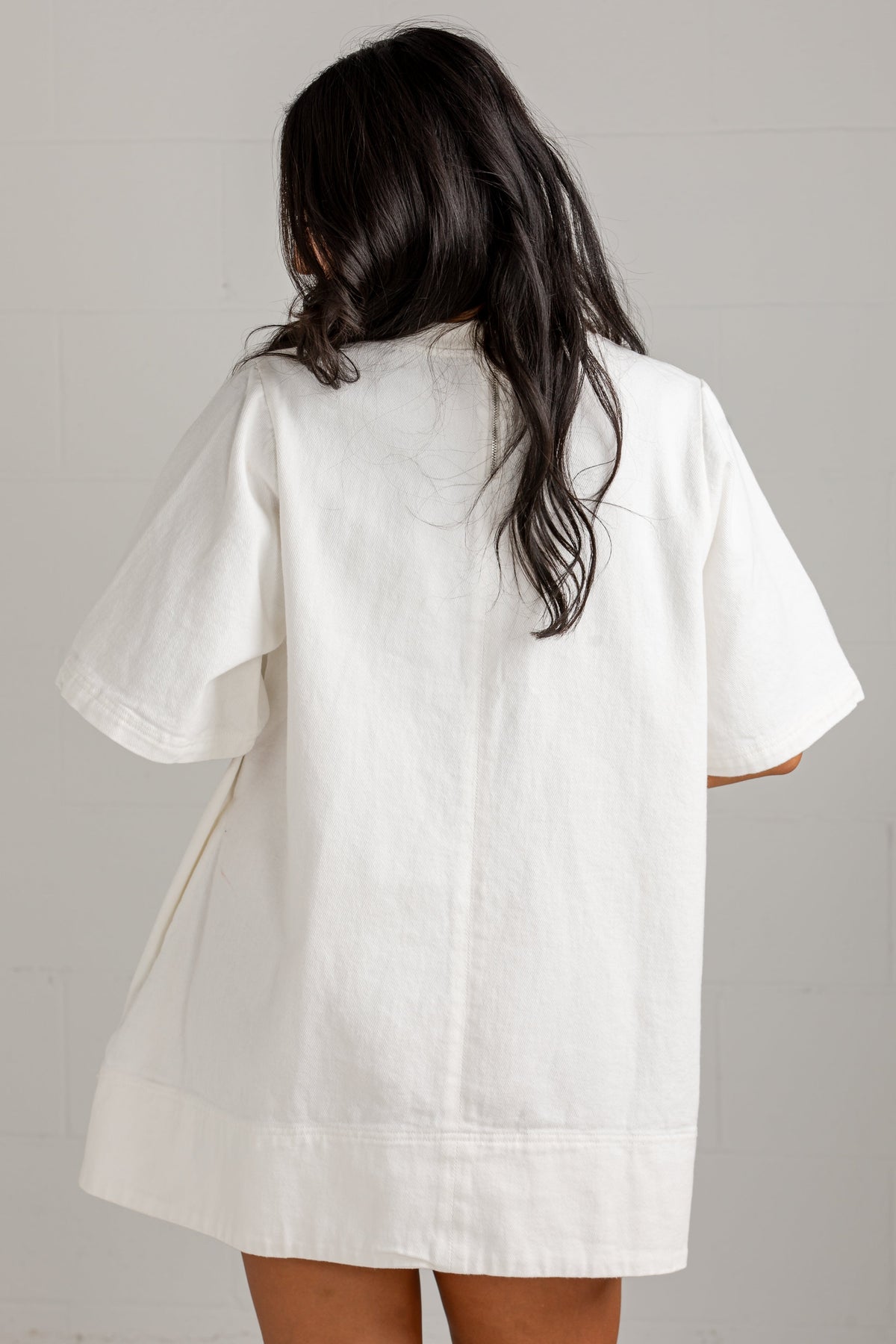 Bright Horizons White Denim Mini Dress