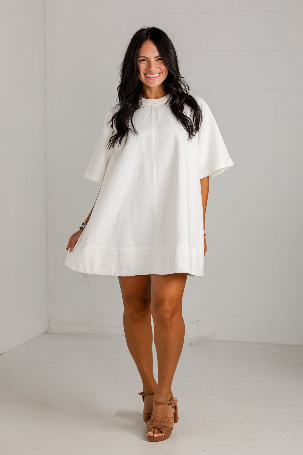 Bright Horizons White Denim Mini Dress