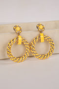 Carmen Yellow Circle Drop Earrings