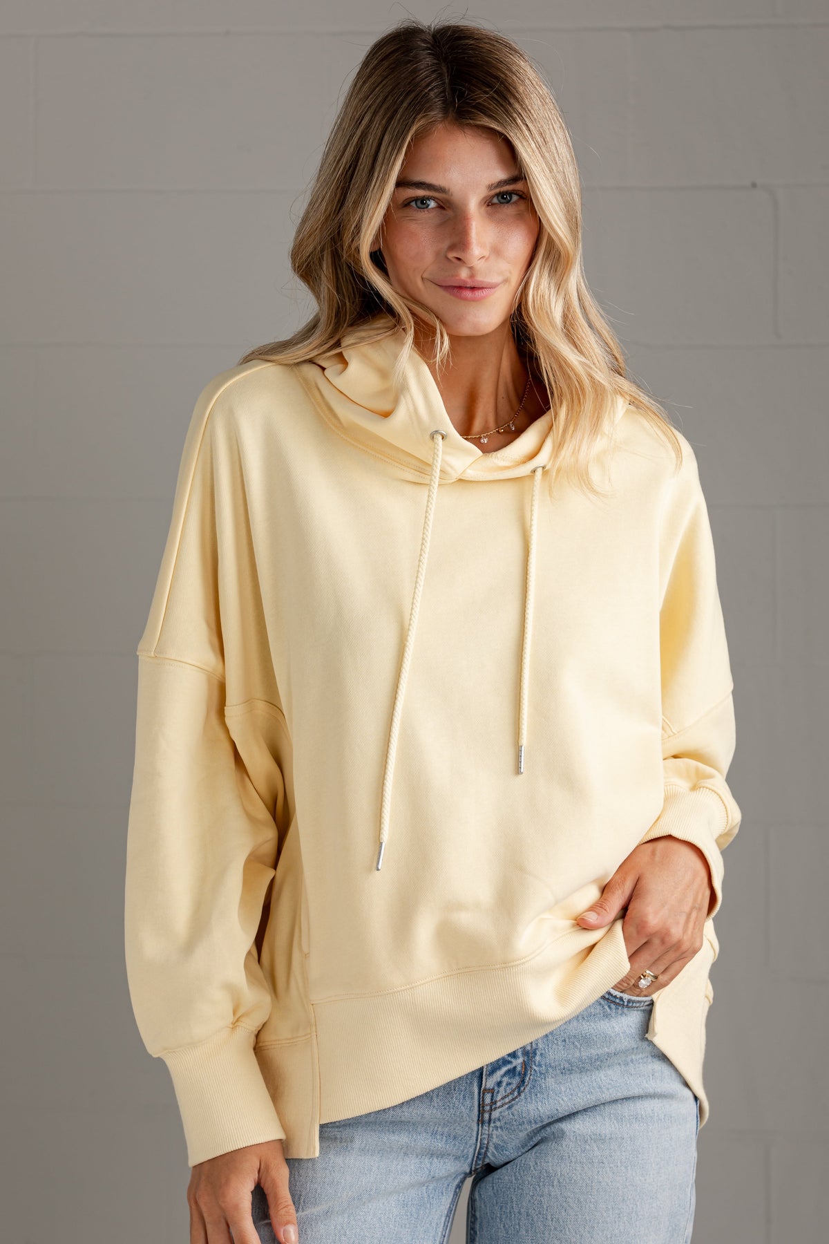 Butter Days Yellow Oversized Hoodie