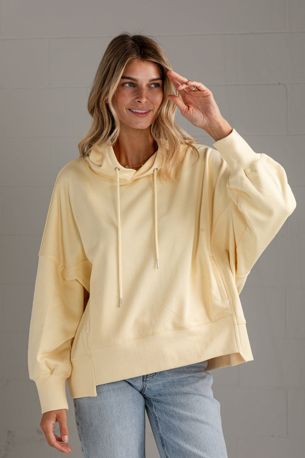 Butter Days Yellow Oversized Hoodie