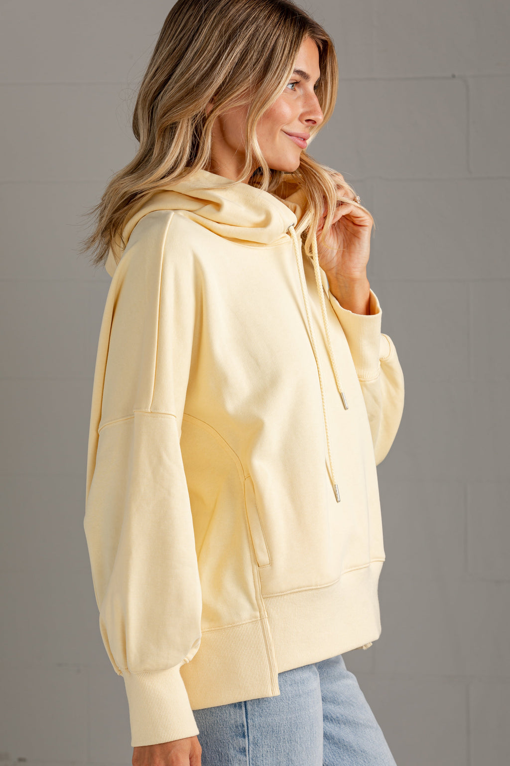 Butter Days Yellow Oversized Hoodie
