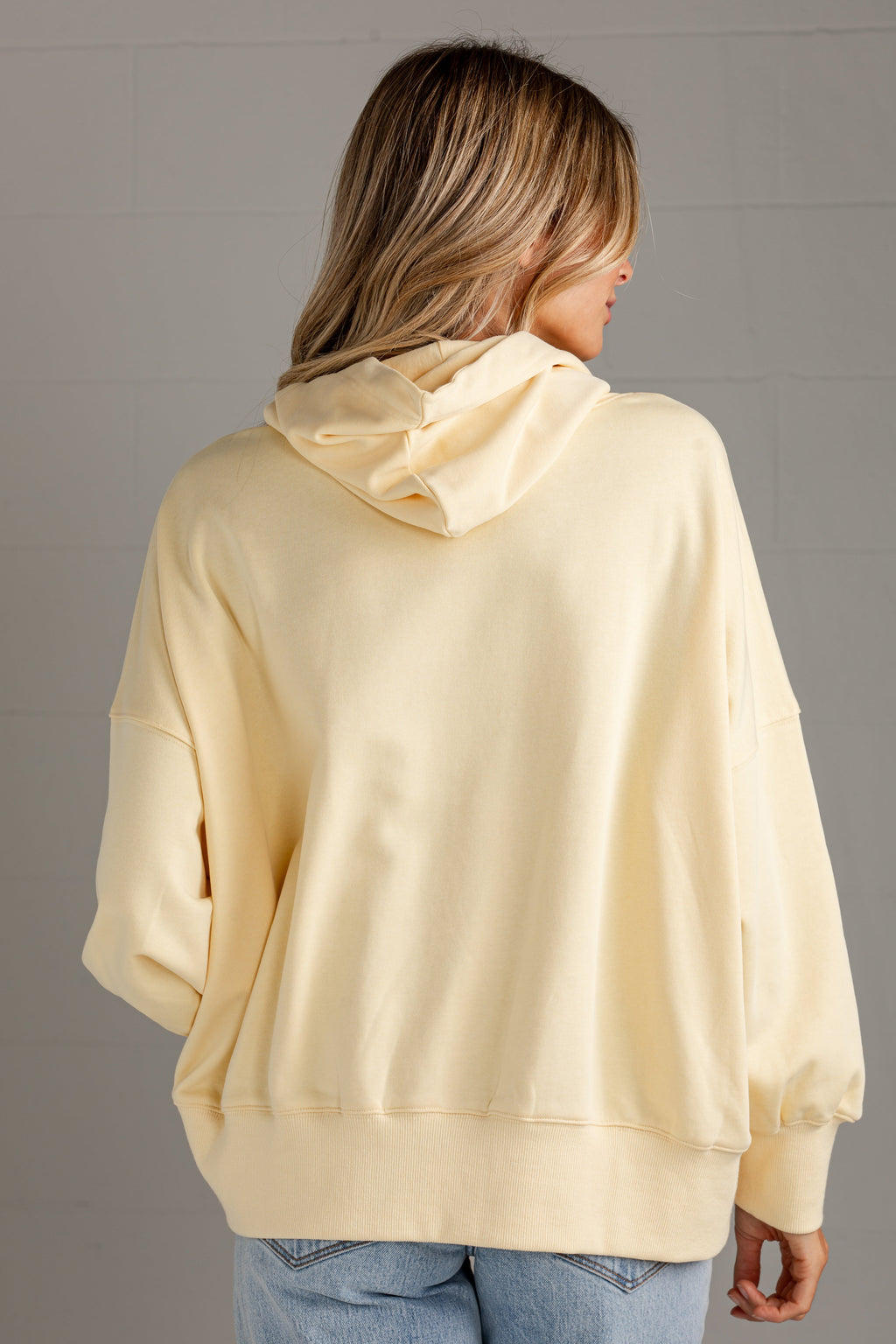 Butter Days Yellow Oversized Hoodie