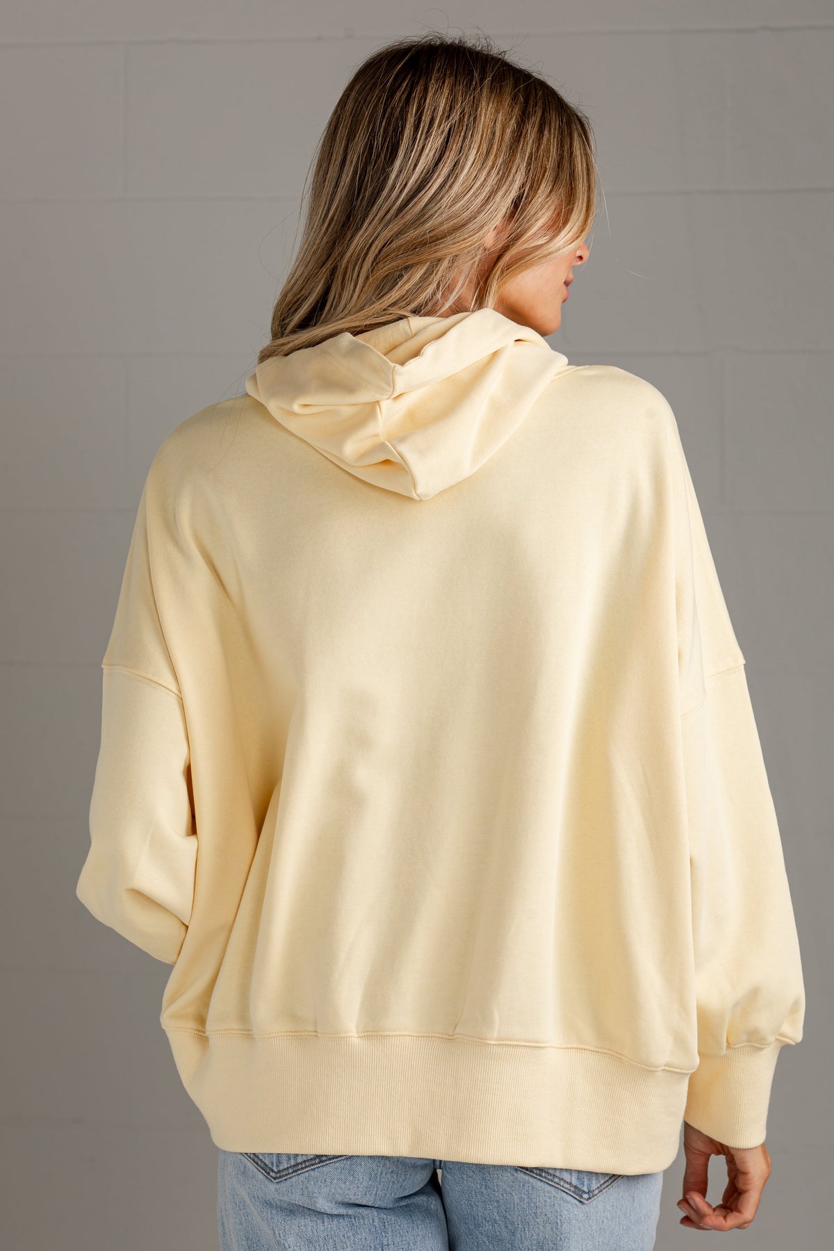 Butter Days Yellow Oversized Hoodie