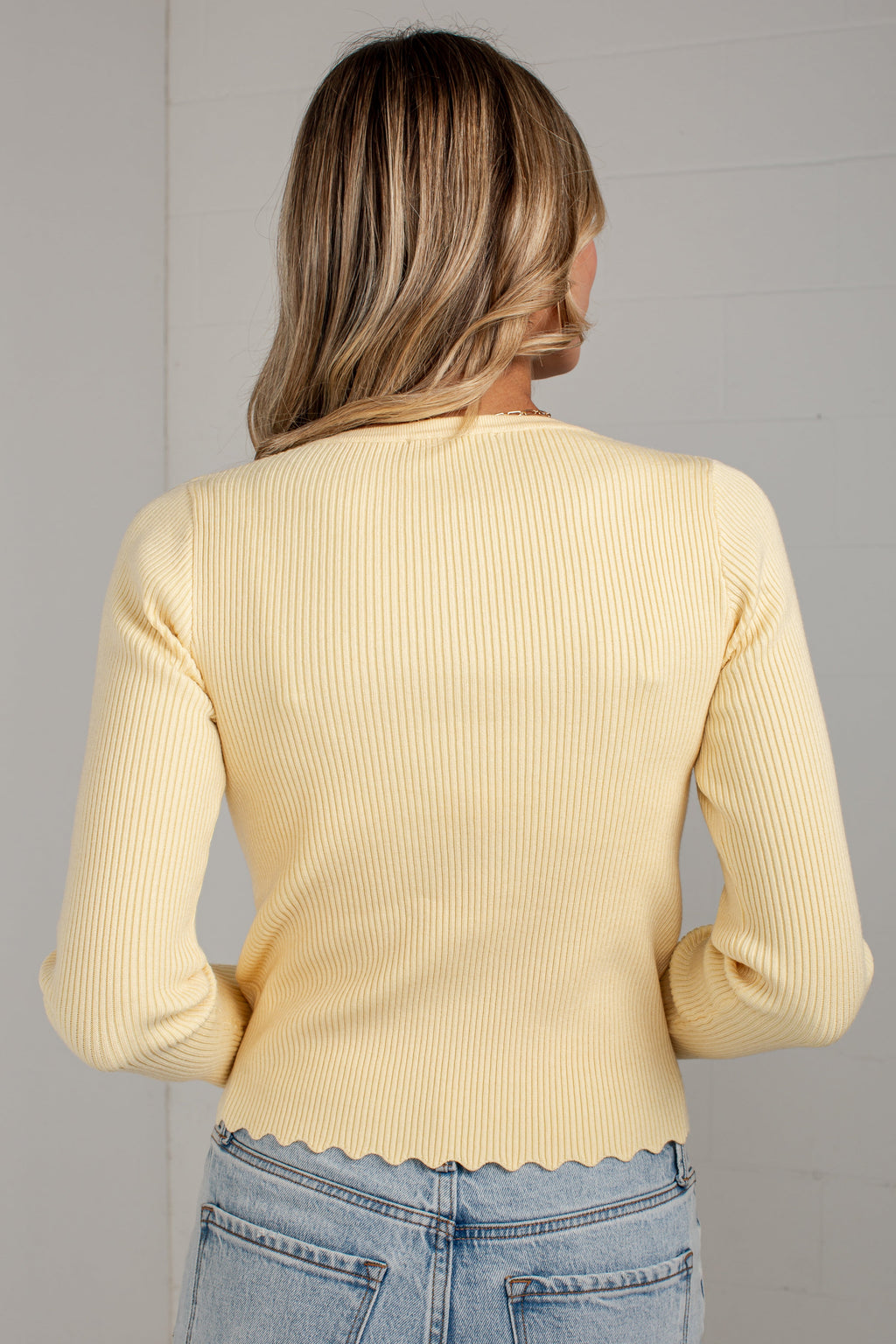 Cast Your Cares Yellow Knit Cardigan