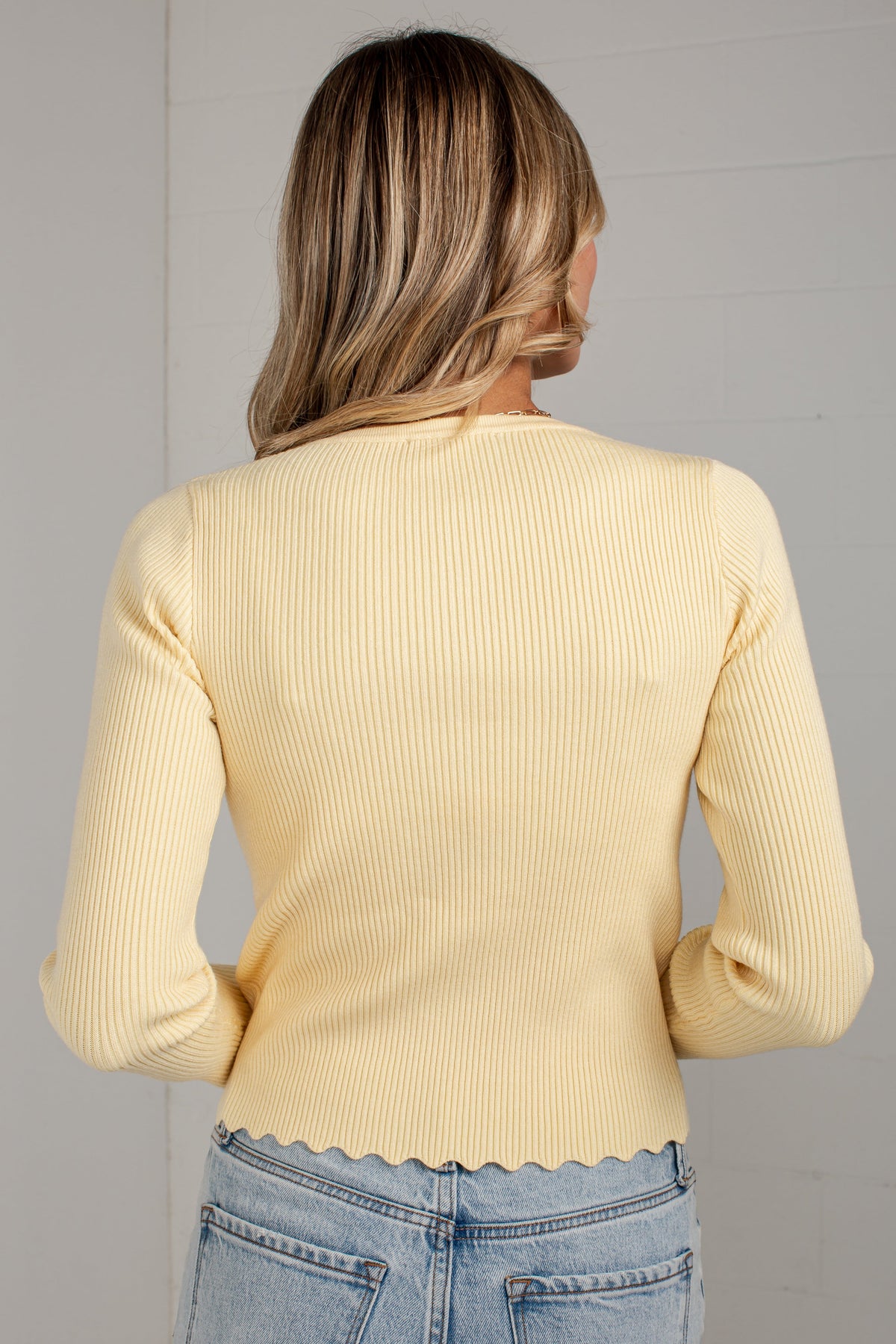 Cast Your Cares Yellow Knit Cardigan