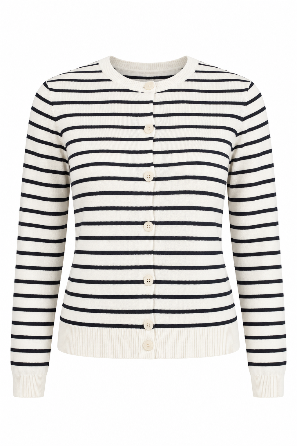 Between The Lines Striped Black Cardigan