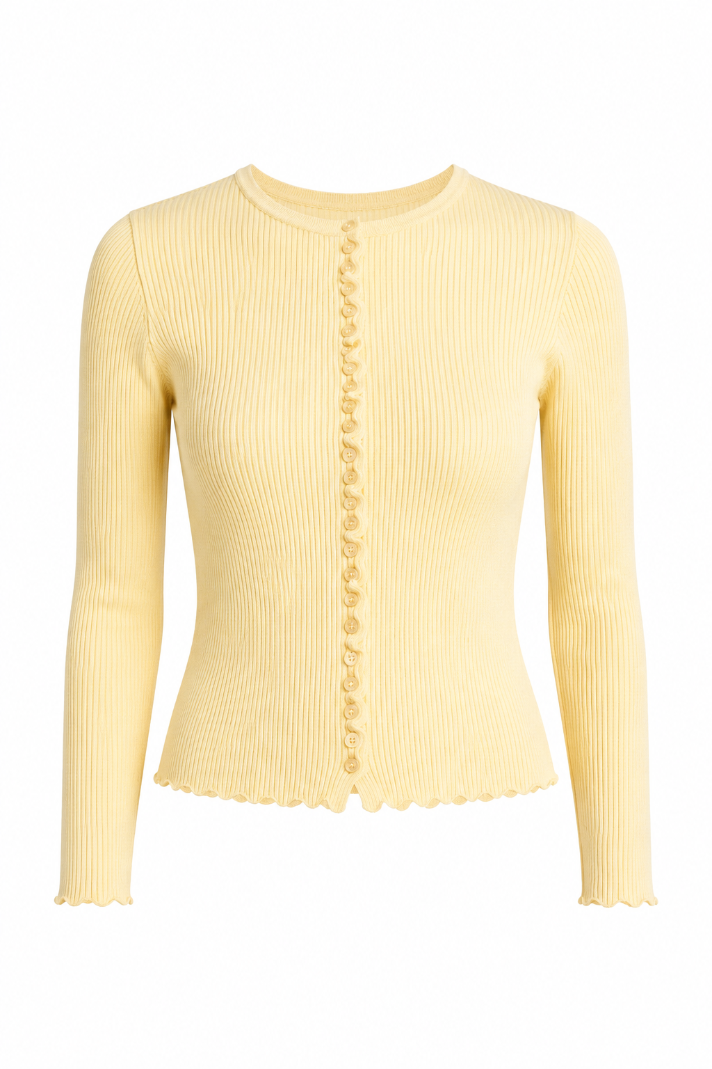 Cast Your Cares Yellow Knit Cardigan